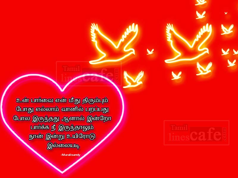 Very Beautiful Colourful Tamil Love Kavithai Images With Sad Tamil lines