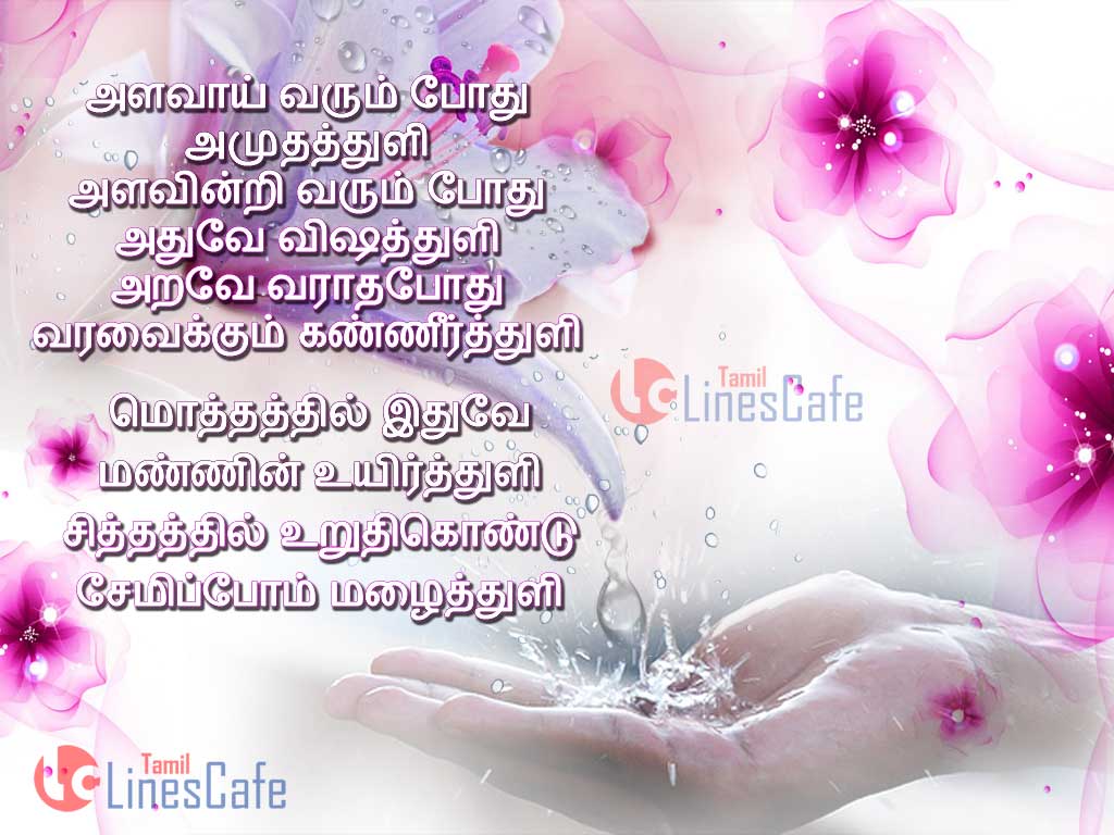 Mazhai Thuli Uyir Thuli Tamil Kavithai Varigal Messages With Images For Download