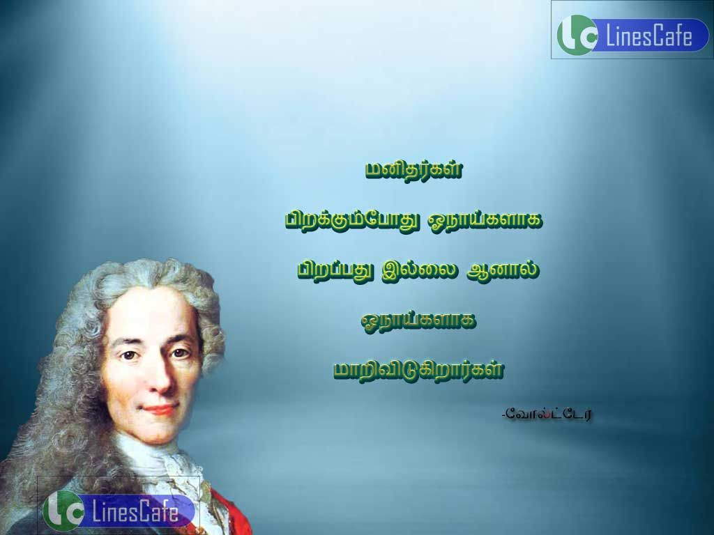 Tamil Quotes About Human By Voltairemanitharkal birakumpothu onaikalaka birabathilai.aanal onaikalaga marivitukirarkal