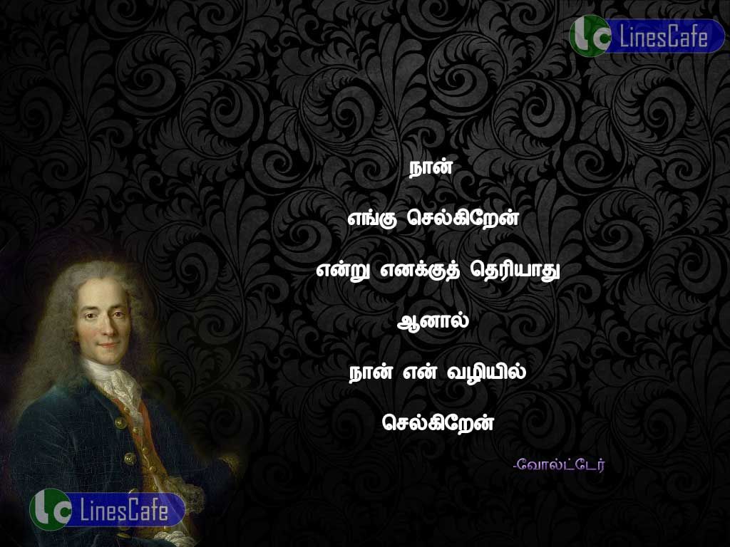 Voltaire Inspirational Quotes In Tamilnan enku selkiren enru ennaku theriyathu aanal nan en valiel selkiran